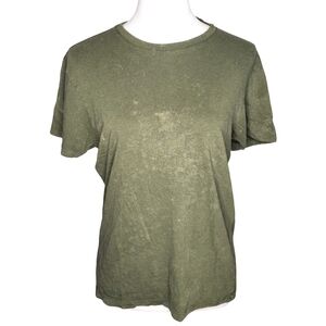 🦋Banana Republic 100% Cotton Mottled Army Green Fitted Crew Tee